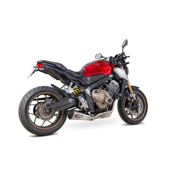 Scorpion Exhaust Honda CB650R Neo Sports Cafe 2019 - 2023 Serket Taper Full System Brushed Stainless Steel Sleeve